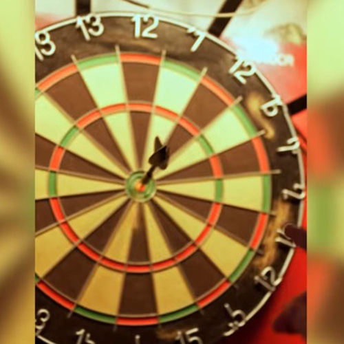 Dartboards ready for play