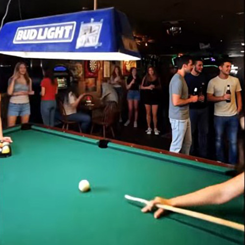 Well-maintained pool table at Mona Lisa Lounge